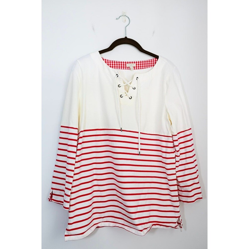 Talbots Top Small French‎ Stripe Nautical Coastal Preppy Beachy